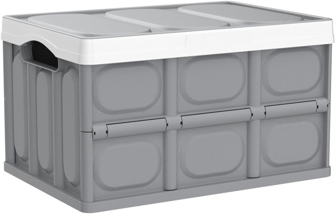 Yorbay 2er-Set 55L Profi klappbox Transportbox Mit Deckel,Faltbarer Aufbewahrungsbox mit Handgriff,S