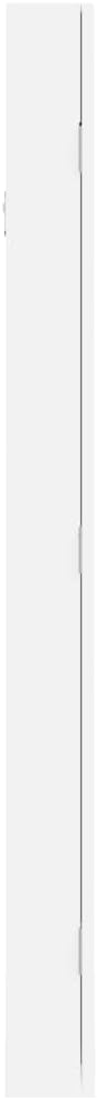 vidaXL Schmuckschrank mit Spiegel Wandmontage Weiss 30x8,5x106 cm, Weiss