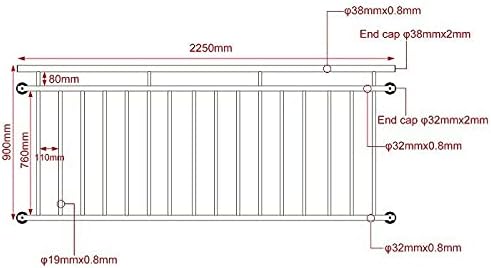 Balkongeländer Fenster Geländer Edelstahl Französischer Balkon Gitter 57223 AWZ