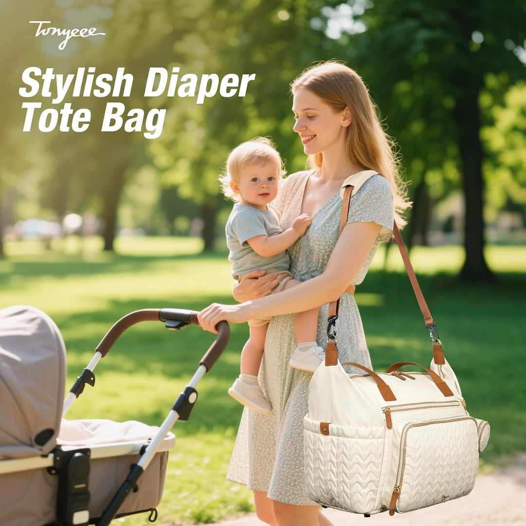 Wickeltasche mit Schnullertasche und Wickelunterlage, Wickelrucksack Multifunktions-Babytasche für G