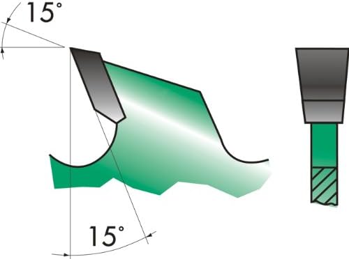 Edessö 43612545 HM-Kreissägeblatt Präzision-Spezial Nut-Krs. HW, Z=12 F, 125 x 4,5/3,0 x 30 mm, Silb