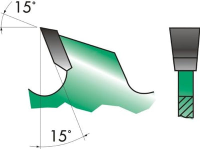 Edessö 43612530 HM-Kreissägeblatt Präzision-Spezial Nut-Krs. HW, Z=12 F, 125 x 3,0/2,0 x 30 mm, Silb