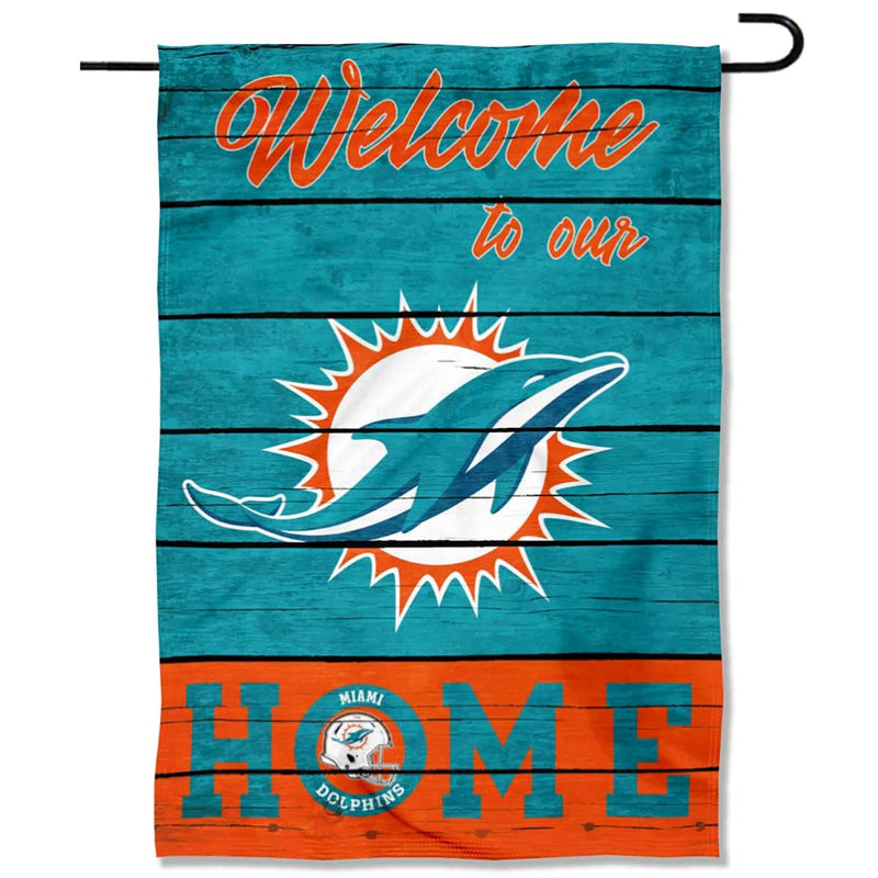 WinCraft Miami Dolphins Welcome Home Dekorative Gartenflagge doppelseitiges Banner