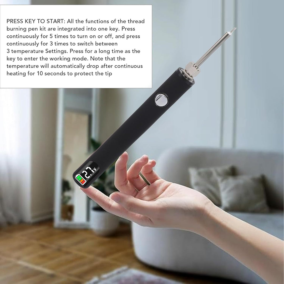 Wiederaufladbares Fadenbrenner -Kit für Schmuckherstellung, Digitales Faden -Zapper -Werkzeug mit Er