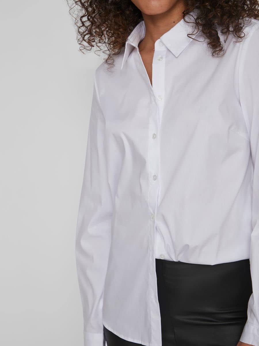 Vila Gimas Long Sleeve Shirt 38 Optical Snow, 38 Optical Snow