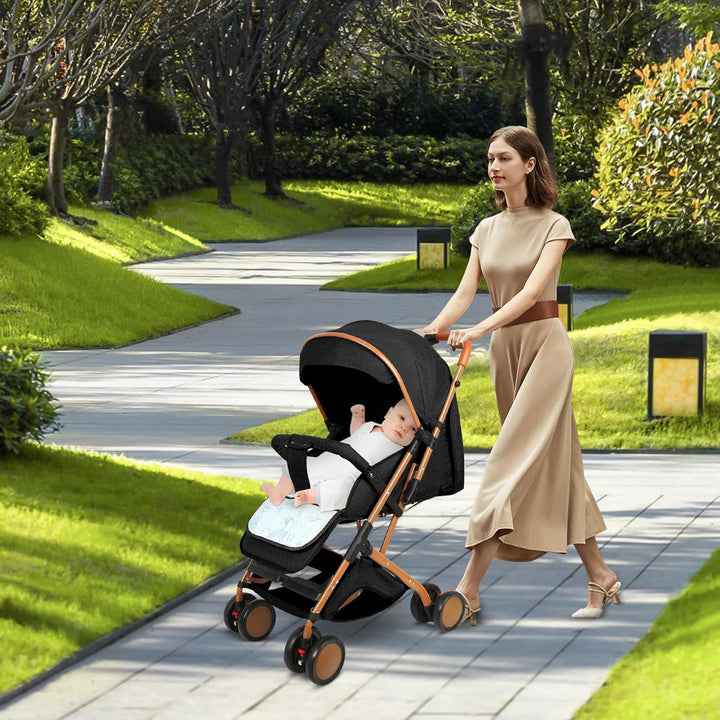 Kinderwagen für Babys, Kinderwagen mit Sonnenschirm, faltbarer Kinderwagen mit Baumwollpads und Mosk