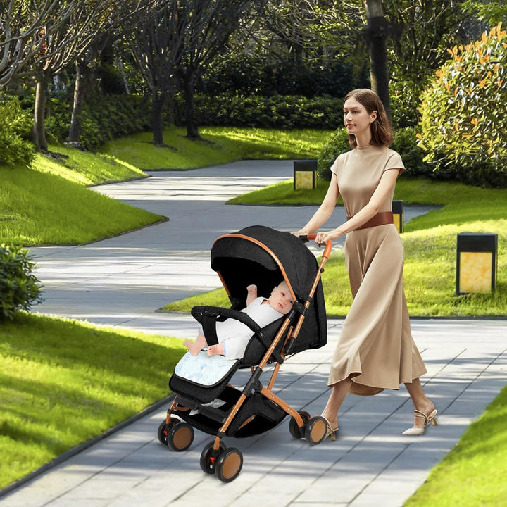 Supfine Kinderwagen für Babys, 0-3 Jahre, 15 kg, mit Rückenlehne &amp; Fussstütze, faltbar, mit einer Ha