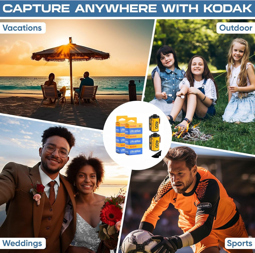 Kodak Ultramax 400 35 mm Film, 6 Packungen mit 36 Belichtungsrollen für 35 mm Kameras