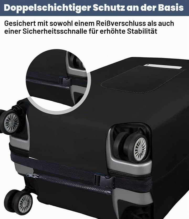 Morbuy Elastisch Kofferschutzhülle, Gross Kofferhülle Schwarz mit Reissverschluss, Suitcase Luggage