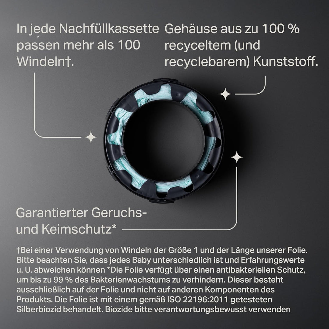 Tommee Tippee Twist & Click Advanced Windelbehälter, Original-Nachfüllkassetten, exklusive 16er-Pack