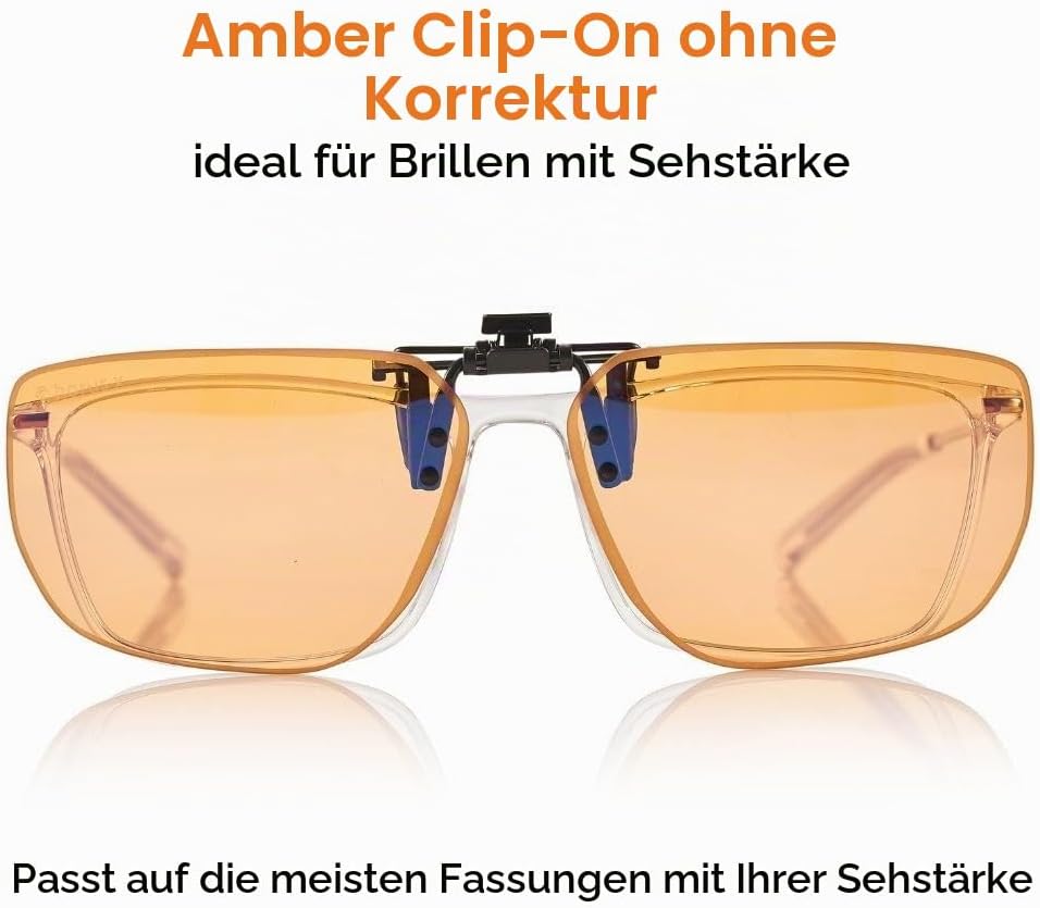 Horus X • Clip-On Clear • Aufsteckfilter für Korrektionsbrillen • Blaulichtfilter Brille • Hoher Sch