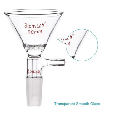 stonylab Glas Filter Trichter Borosilikatglas filter Trichter mit 90 mm Oberem Aussenmass, 24/40 Inn