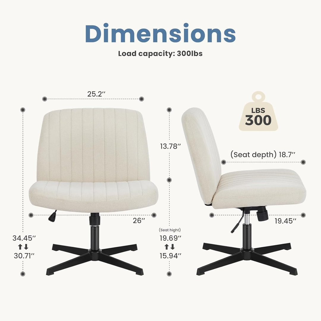 DUMOS Bürostuhl Ohne Armlehne, Teddysamt und Bequemes Netzgewebe Criss Cross Chair, mit Verbreiterte