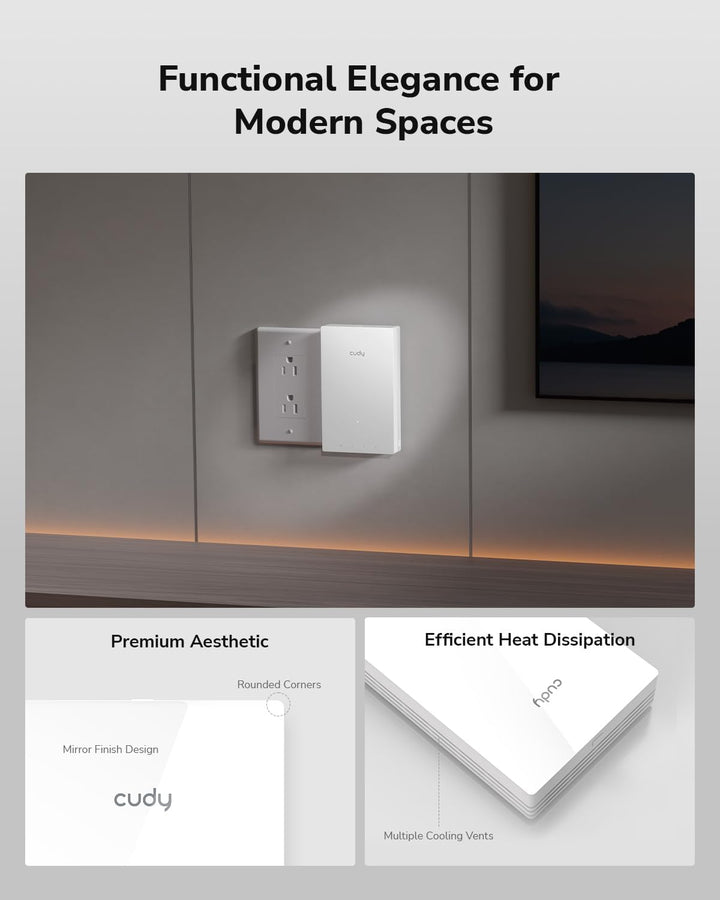 Cudy AP3000 Wall WiFi 6 AX3000 In-Wall Wireless Gigabit-Zugangspunkt, unterstützt OFDMA, MU-MIMO, Be
