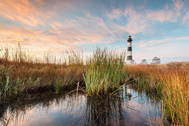 Pixxprint Glasbild | Wandbild aus Echtglas | Leuchtturm | 80x60 cm | inkl. Aufhängung und Abstandsha