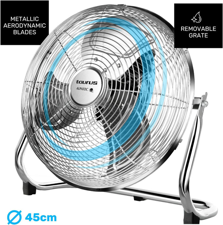 Taurus Alpatec Luftsprudler SIROCCO 18, 944656, 120 W, 45 cm Durchmesser, Chrom