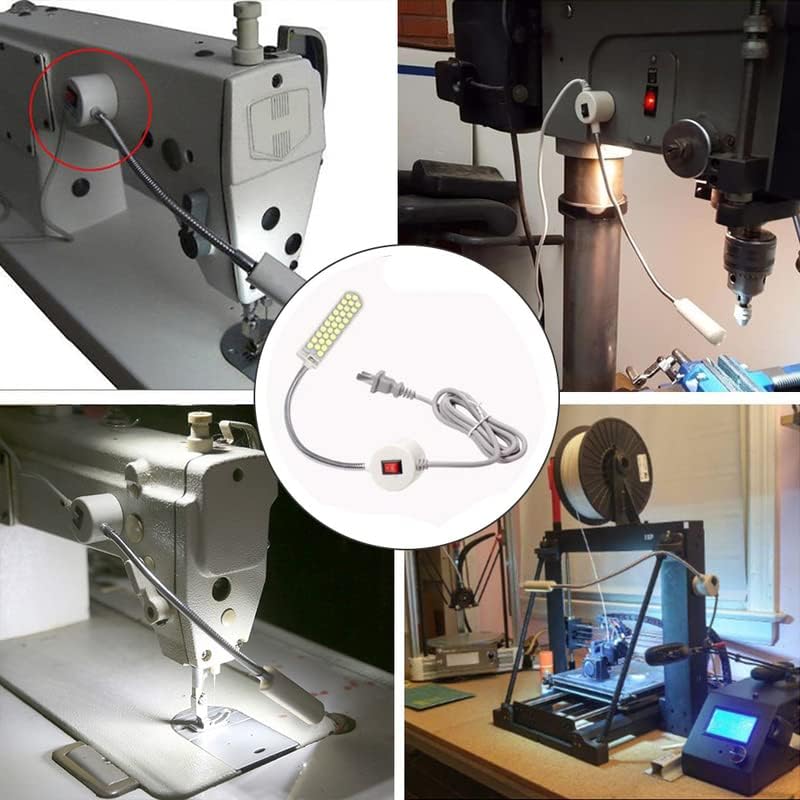 30LEDs Nähmaschine Leichte Schwanenhalslampe mit Magnetfuss Für alle Nähmaschinen