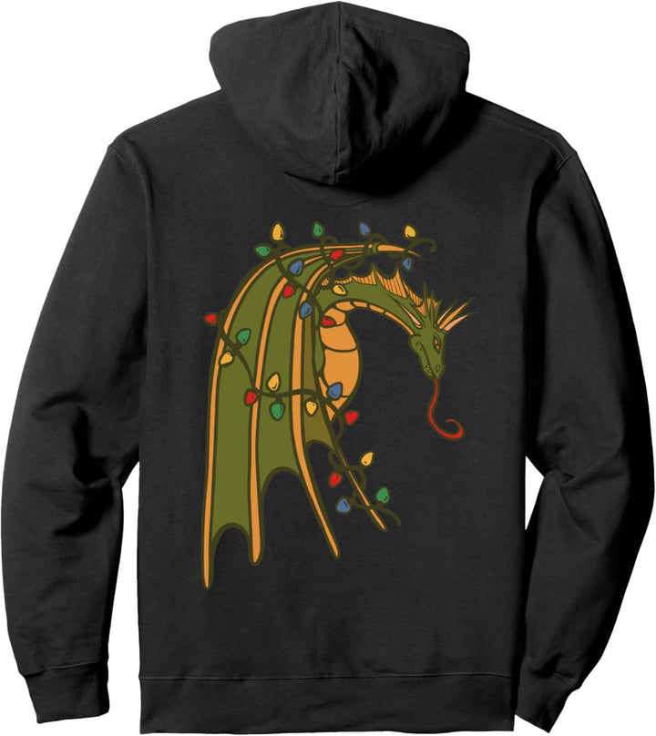 Christmas Dragon Nerd Pullover Hoodie