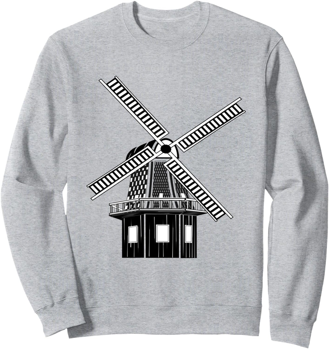 Windmühlenzeichnung Sweatshirt
