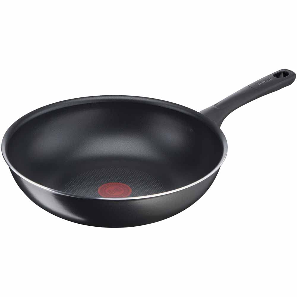 Tefal B5581923 Day by Day Wok, 28 cm, Titan-Antihaftbeschichtung, Thermo-Signal, einfache Reinigung,
