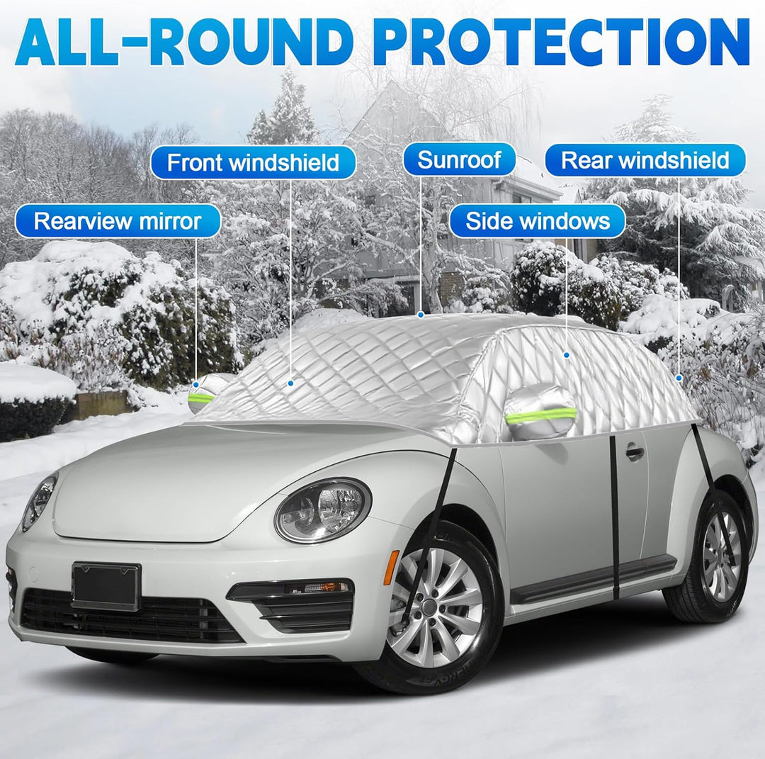 Halbe Autoabdeckung Ersatz für VW Beetle 1998-2019, Passgenaue Softtop-Dachschutz-Autoabdeckung Wass