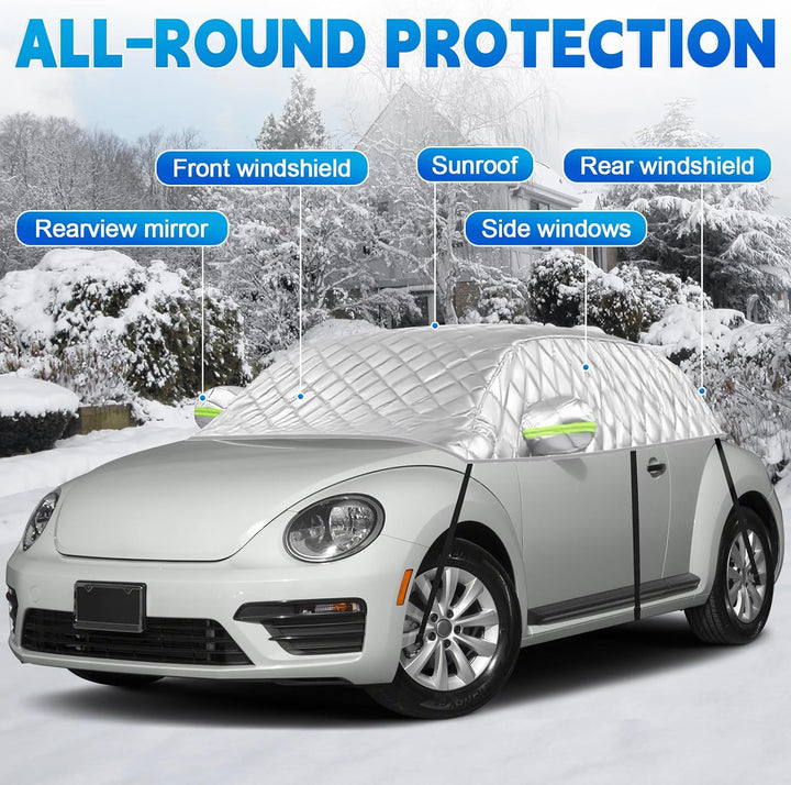 Halbe Autoabdeckung Ersatz für VW Beetle 1998-2019, Passgenaue Softtop-Dachschutz-Autoabdeckung Wass