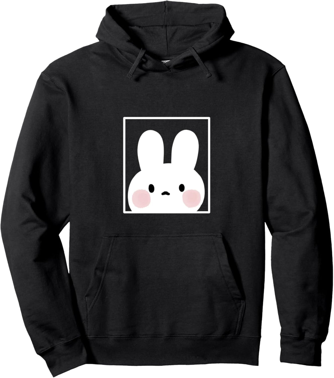 Nette kleine Hasengesichtsgrafik Cute Little Bunny Rabbit Pullover Hoodie