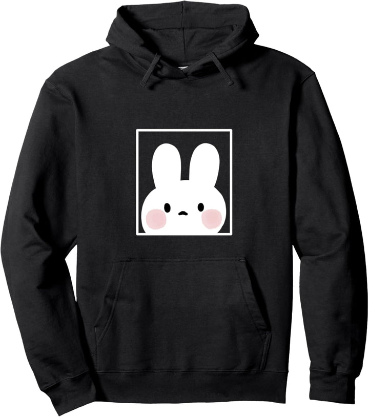 Nette kleine Hasengesichtsgrafik Cute Little Bunny Rabbit Pullover Hoodie