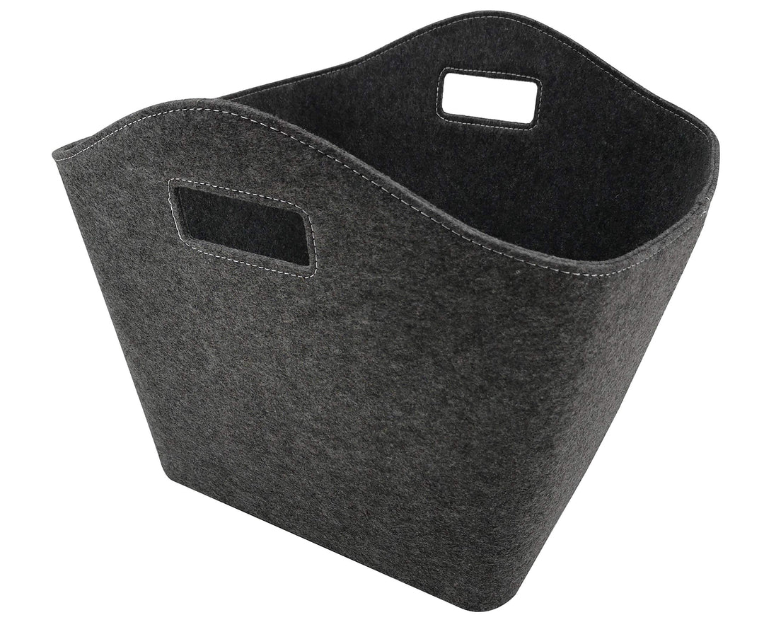 FIREFIX 825/F5 Kaminholztasche, schwarz, rechteckig aus Filz mit Griffmulden, 460 x 415 x 370 mm (Bx