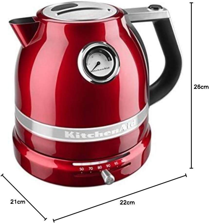KitchenAid 5KEK1522ECA Wasserkocher Serie Artisan, liebesapfel rot 1.5 Liter Liebesapfel Rot, 1.5 Li