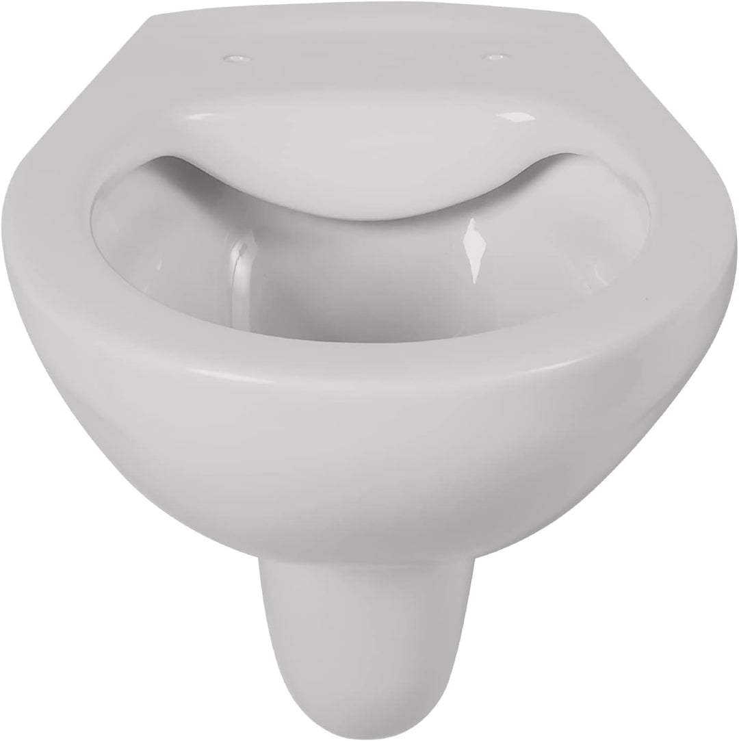 Calmwaters® Hänge WC spülrandlos in Manhattan-Grau, Wand-WC mit Abgang waagerecht, Tiefspül WC ohne