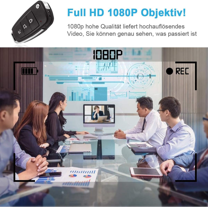 HD 1080P Mini Versteckte Kamera Überwachungskamera Tragbare Videorecorder mit Bewegungserkennung Nac