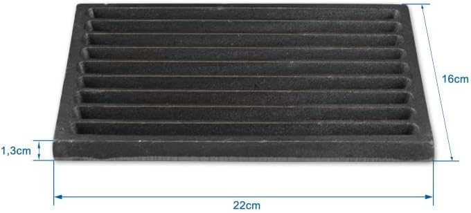 Grillrostprofi Ascherost - Feuerrost - Kohlerost - Kaminrost in Premium-Qualität, Gusseisen, 16 x 22