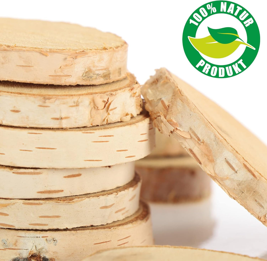 com-four® 1kg Streudeko, dekorative Holzscheiben zum Streuen - Holzchips aus natürlichem Holz mit Ri