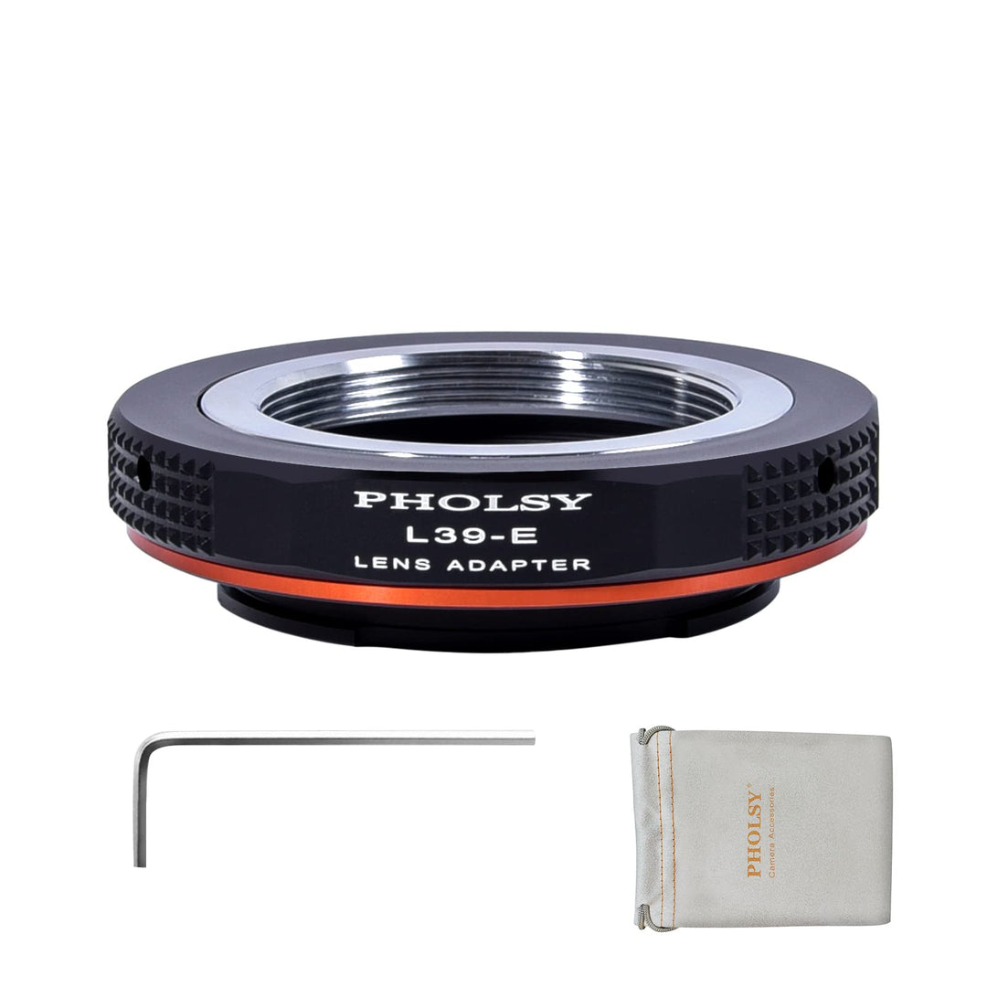 PHOLSY Objektivadapter Leica M39 auf Sony E Kompatibel für Leica L39 M39 LTM 39mm Objektiv auf Sony