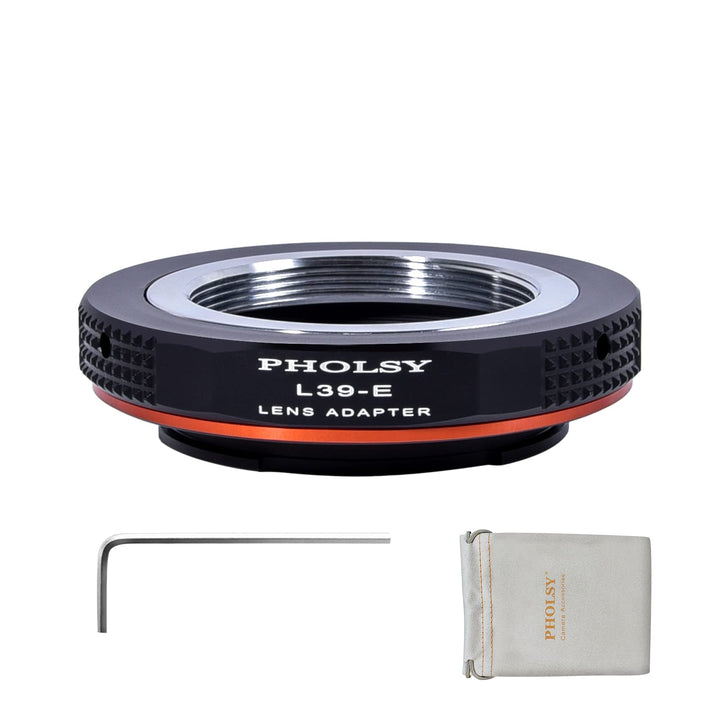 PHOLSY Objektivadapter Leica M39 auf Sony E Kompatibel für Leica L39 M39 LTM 39mm Objektiv auf Sony