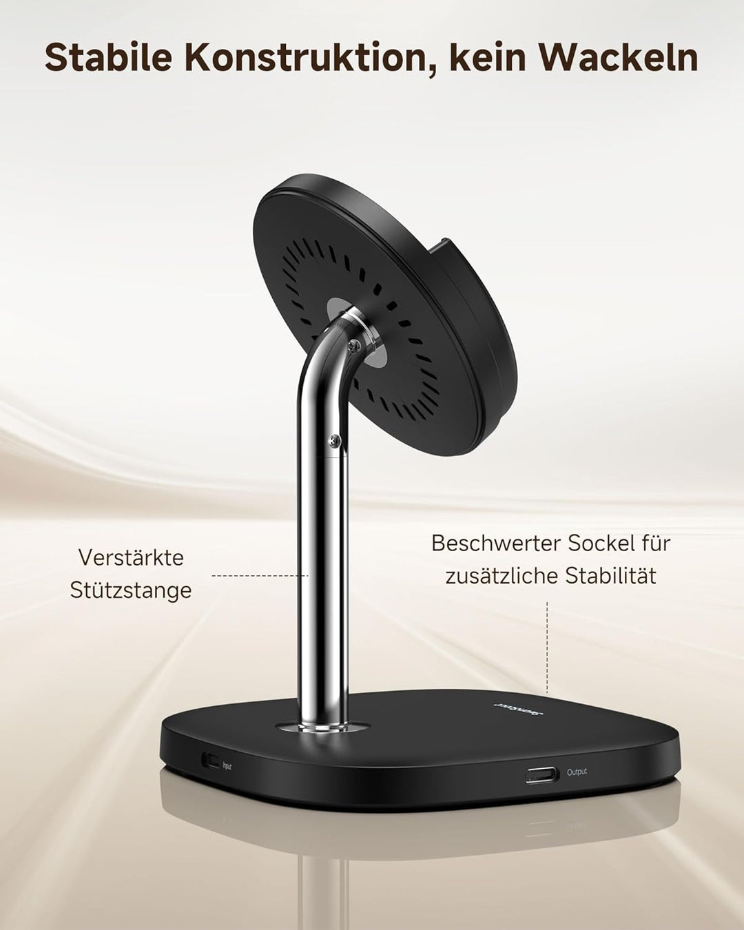 SwanScout Magnetisches Induktive Ladegerät für iPhone 17/Air/16/15/14/13/12, Ladeständer Ladestation