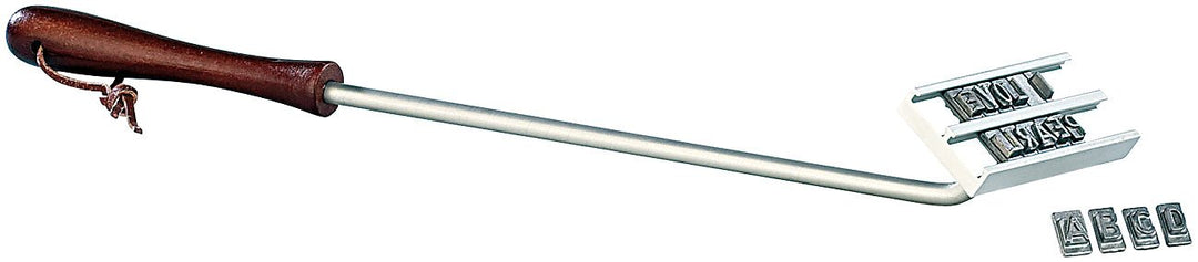 infactory Grill Brandeisen: BBQ Brandeisen mit wechselbaren Buchstaben (Brennstempel, BBQ Brenneisen