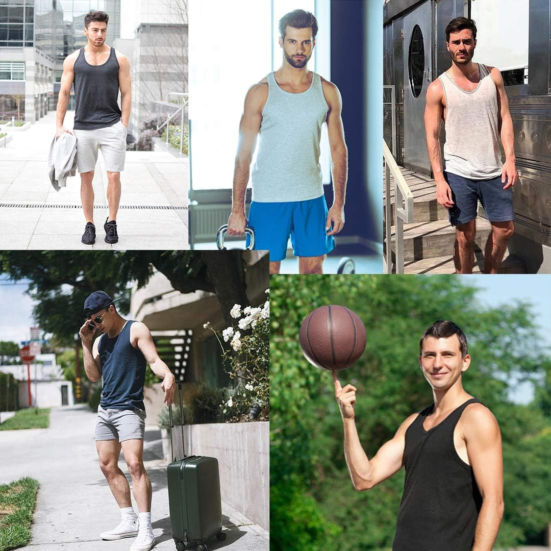 NUOZA 3/5er Pack Unterhemd Herren Tank Top Viele Farben 100% Hochwertige Baumwolle Schrumpft Nicht V