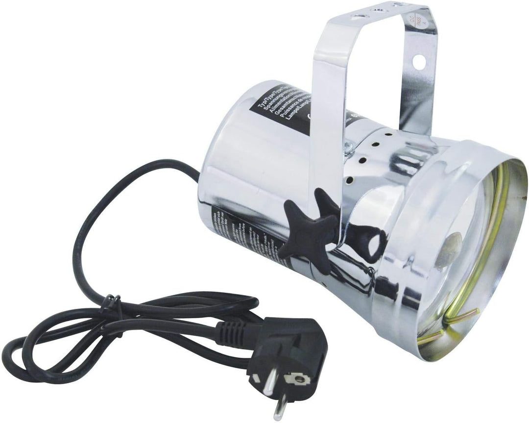 Eurolite T-36 Pinspot mit Stecker, silber für PAR-36 6 V/30-W-Lampe