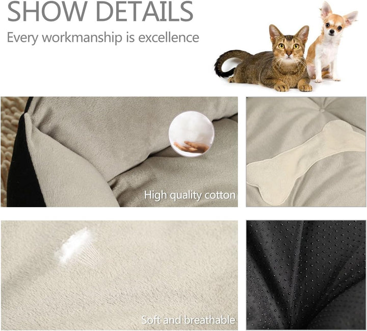 PETCUTE Hundebett Waschbar Haustierbett Hundekissen Katzenbett für kleines mittlere grosse Hunde XL