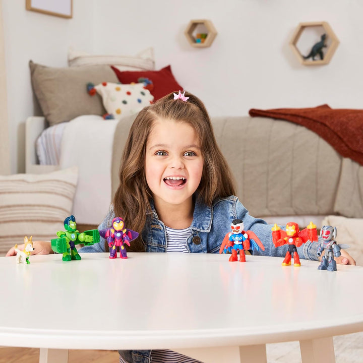 Marvel Iron Man und seine fantastischen Freunde, Superrüstung Avengers Pack Action-Figurenset, 5 Sam