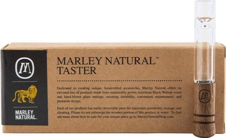 Marley Natural Taster Borosilikatglas 8.0 x Ø 1.27 cm Griff Walnussholz
