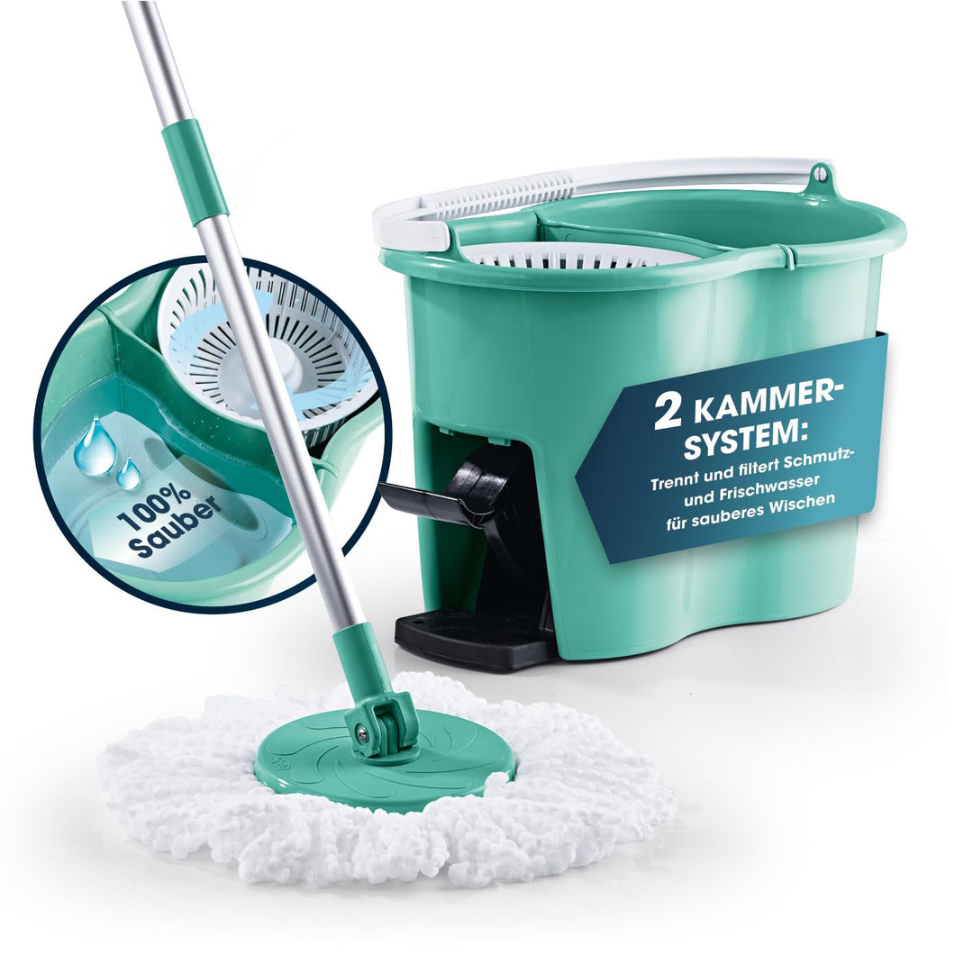 CLEANmaxx Power-Wischmopp mit Zwei-Kammer-Filtersystem | Designed in Deutschland - Schmutzwasser wir
