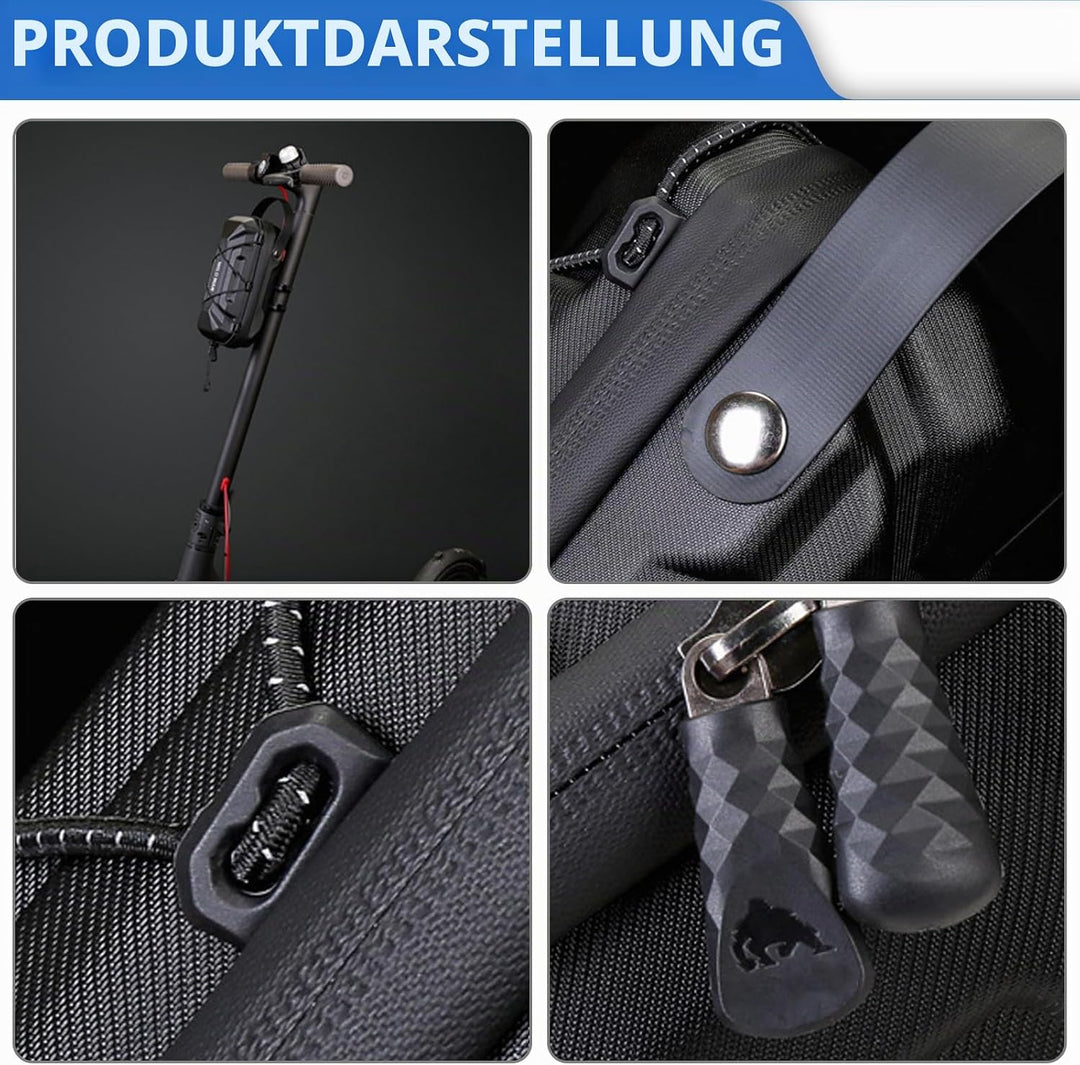2L E Scooter Tasche Wasserdicht: Tragbare Scooter Lenkertasche, Lenkertasche mit Wechselbaren Elasti