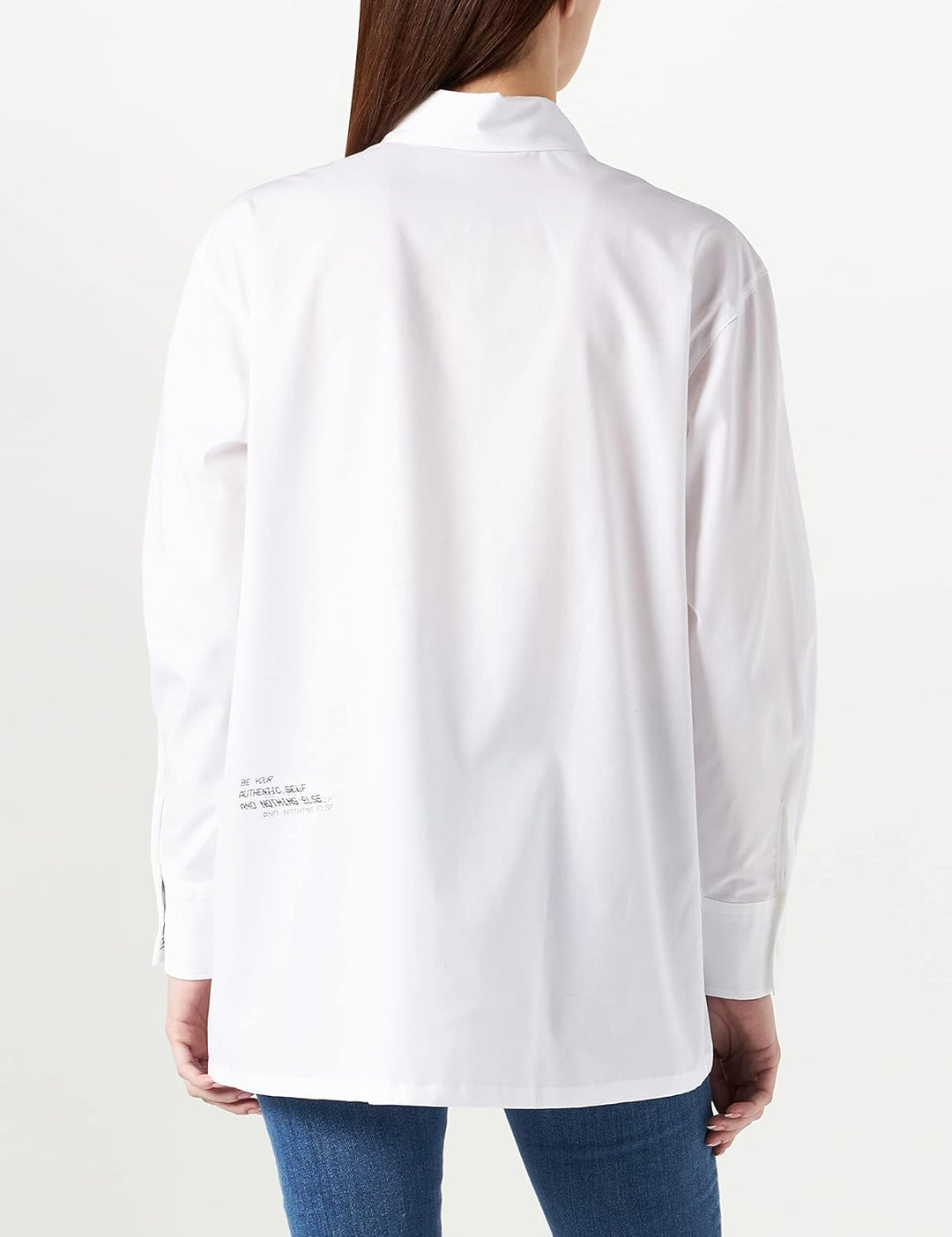 HUGO Damen Evey Bluse 46 White100, 46 White100