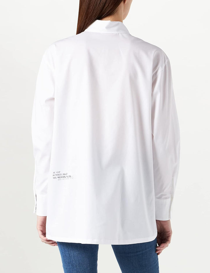 HUGO Damen Evey Bluse 46 White100, 46 White100