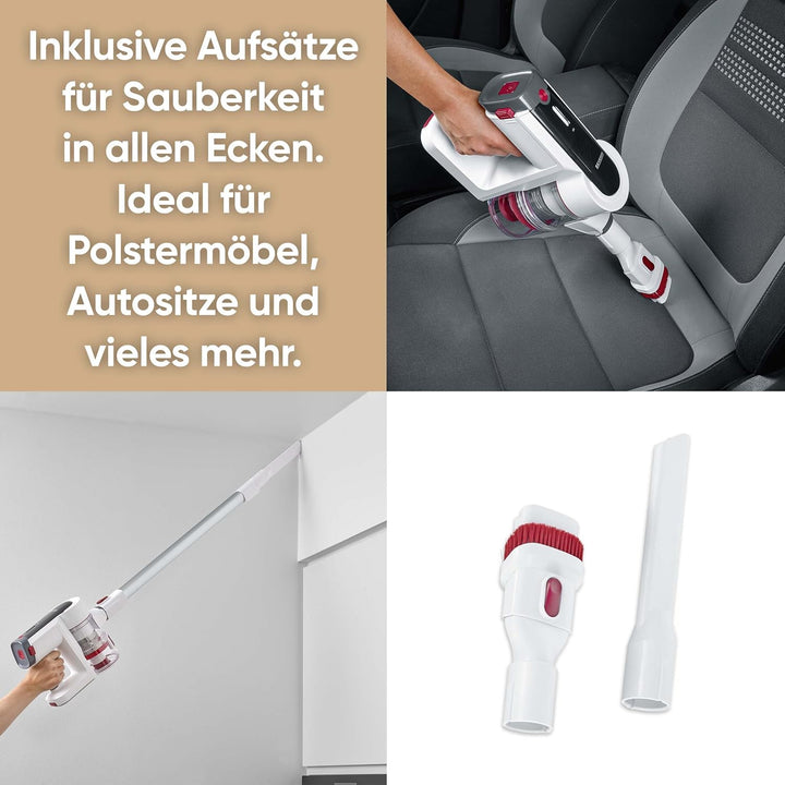 SEVERIN 2-in-1 Stiel- und Handstaubsauger, leistungsstarker Akku Staubsauger für Tierhaare, kabellos