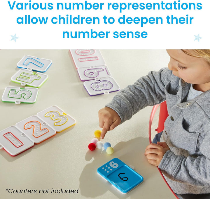 Learning Resources Sensorische Zahlentafeln, Lernspielzeug für Kinder ab 3 Jahren, Fingerspurentafel