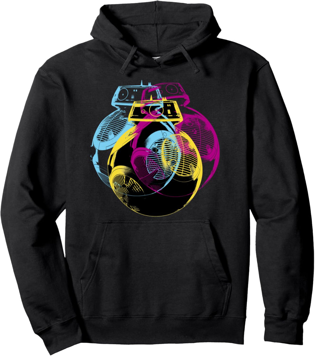 Star Wars Last Jedi BB-9 Neon Portrait Pullover Hoodie